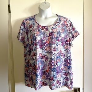 Pure J.Jill 2x Tee Elliptical print